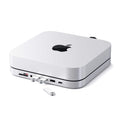 Satechi USB C Hub, Type-C Aluminum Stand & Hub, USB-C Data Port, Micro/SD Card Readers, USB 3.0 & Headphone Jack Port, for Mac mini M2/M1 (Not Compatible with M4) - Silver
