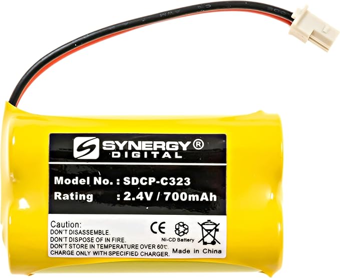 Synergy Digital Cordless Phone Battery, Compatible with Rayovac RAY77 Cordless Phone, (NI-CD, 2.4V, 700 mAh) Ultra High Capacity, Replacement for Sony BP-T50 Battery
