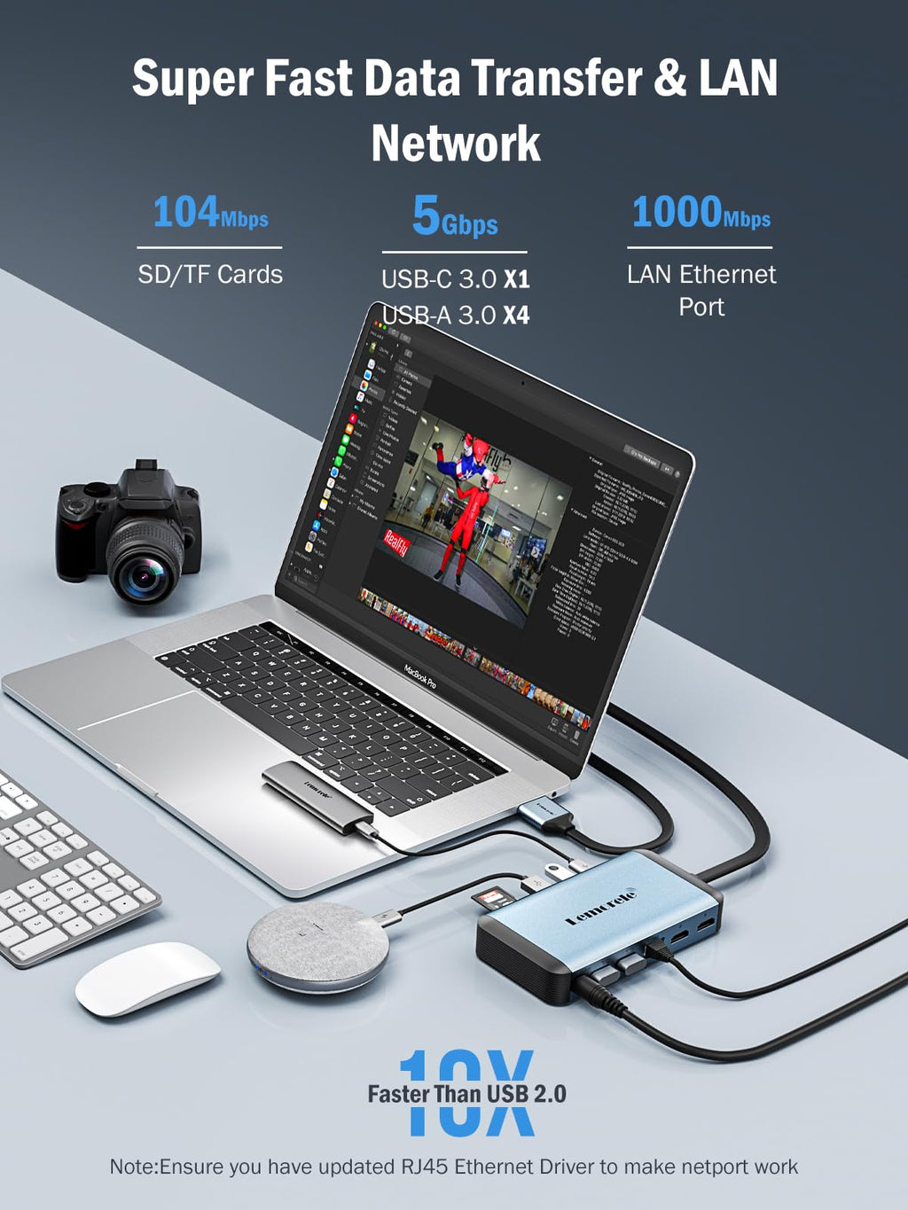 Lemorele Docking Station Dual Monitor 4K 60Hz, 7 in 1 USB C Dongle Multiport Hub Adapter w/2 HDMI + 1 USB 3.0+ 3 USB 2.0+ 1 PD 100W, for MacBook/Dell/HP/Lenovo ThinkPad Type-C Laptop