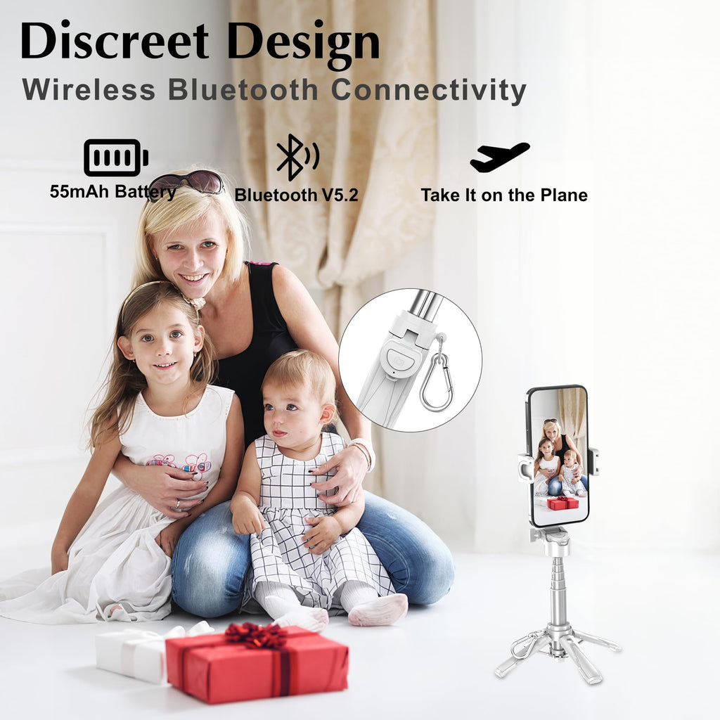Mini Selfie Stick Tripod Stand with Bluetooth Remote