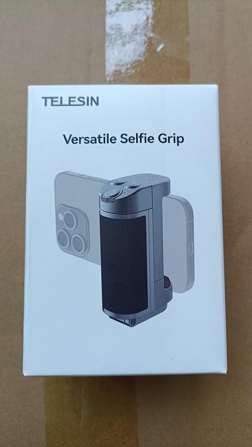 TELESIN° Smartphone Grip Selfie Stick, Bluetooth Mobile Phone Handle Holder, Mobile Phone Shutter Grip with Detachable Remote for One-Handed Control Compatible Samsung Android Video Shooting