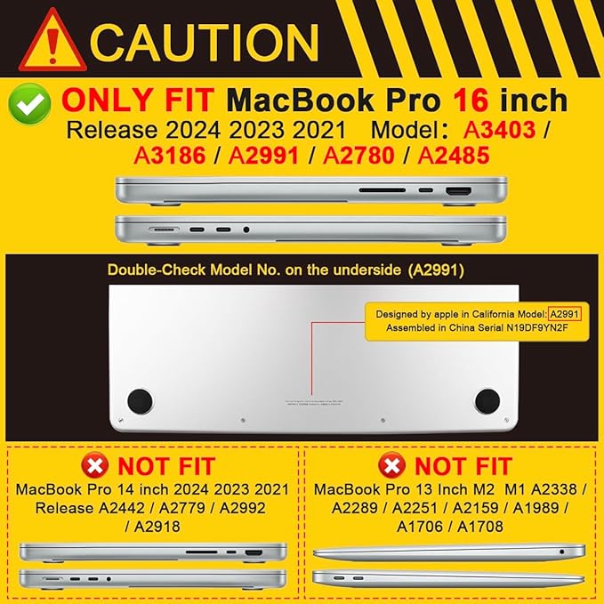 Batianda Compatible with New MacBook Pro 16 inch Case 2024 M4 Chip 2023 2021 Release with M3 M2 Pro Max, Heavy Duty Protective Plastic Hard Shell with Fold Kickstand & Keyboard Cover, Lavender Grey