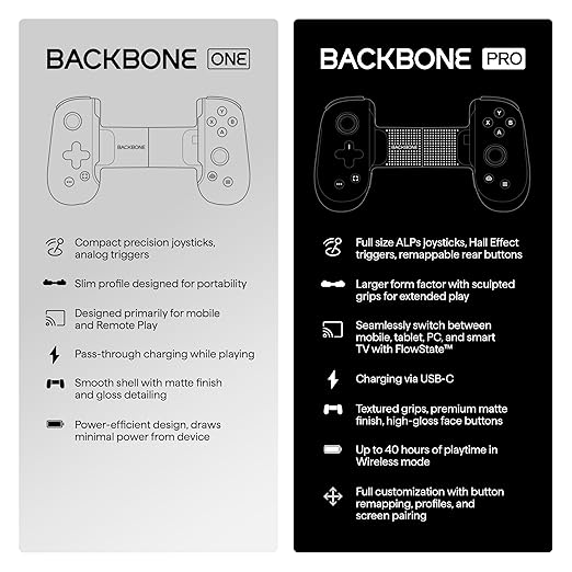 BACKBONE One Mobile Gaming Controller for iPhone (Lightning) - PlayStation Edition - 2nd Gen - Turn Your iPhone into a Gaming Console - Play Xbox, PlayStation & More (3 Months Apple Arcade Included)