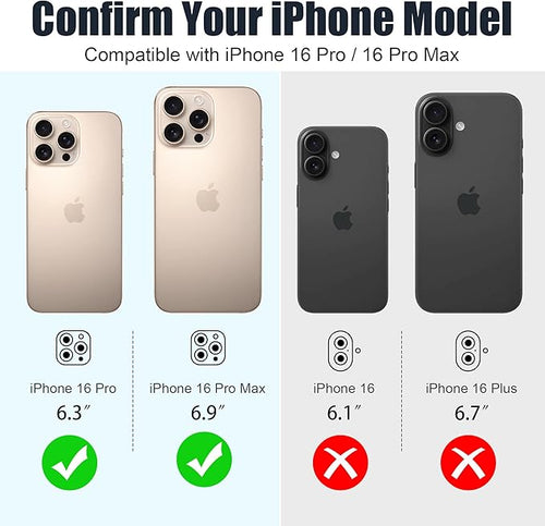 AGVEE 3+3 6 Pack for iPhone 16 Pro & Max Camera Lens Protector Cover