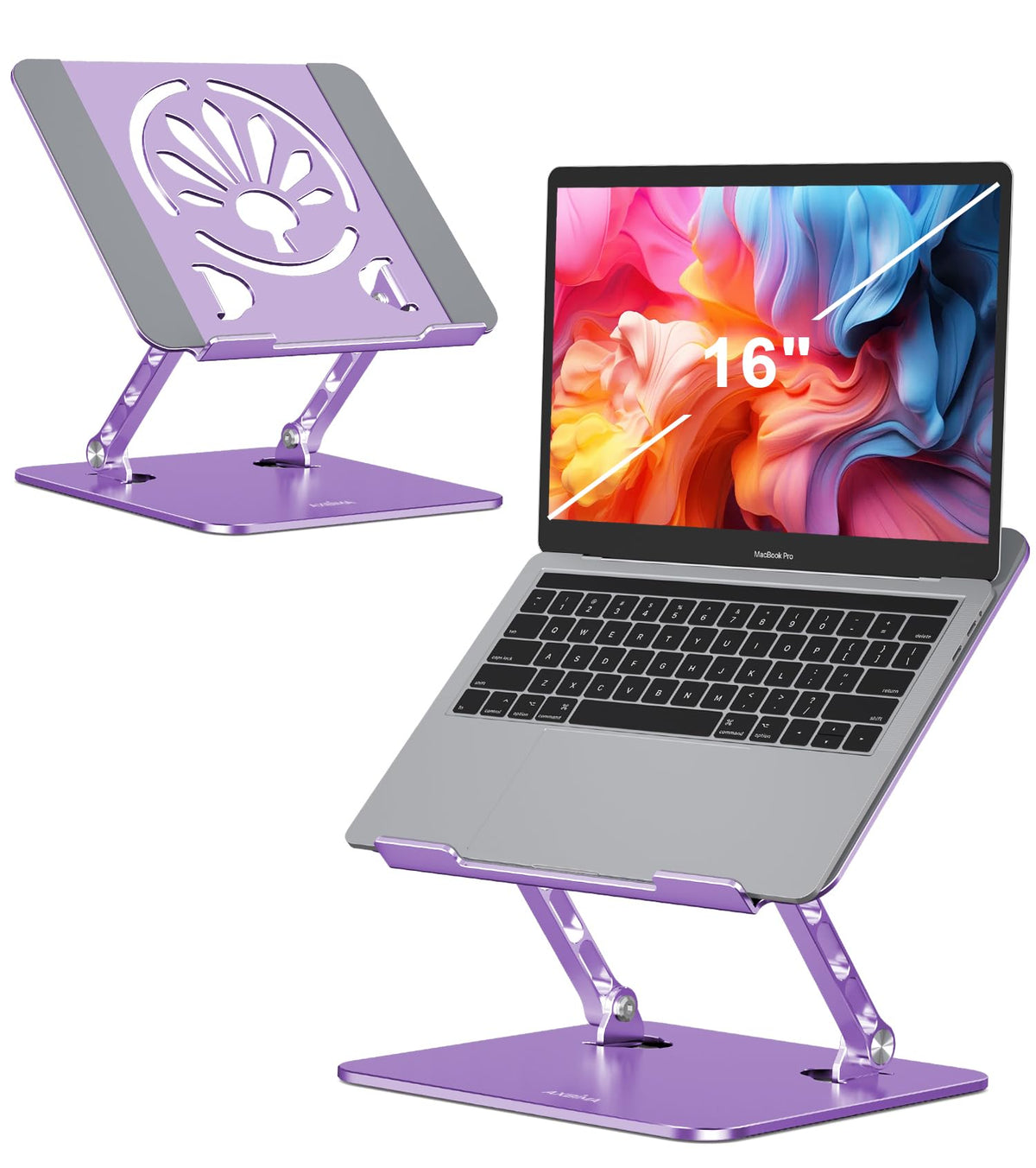 Axbima Adjustable Aluminum Laptop Stand for Desk,Ergonomic Riser, Purple