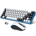 Snpurdiri 60% Wireless Gaming Keyboard and Mouse Combo (White-Black)