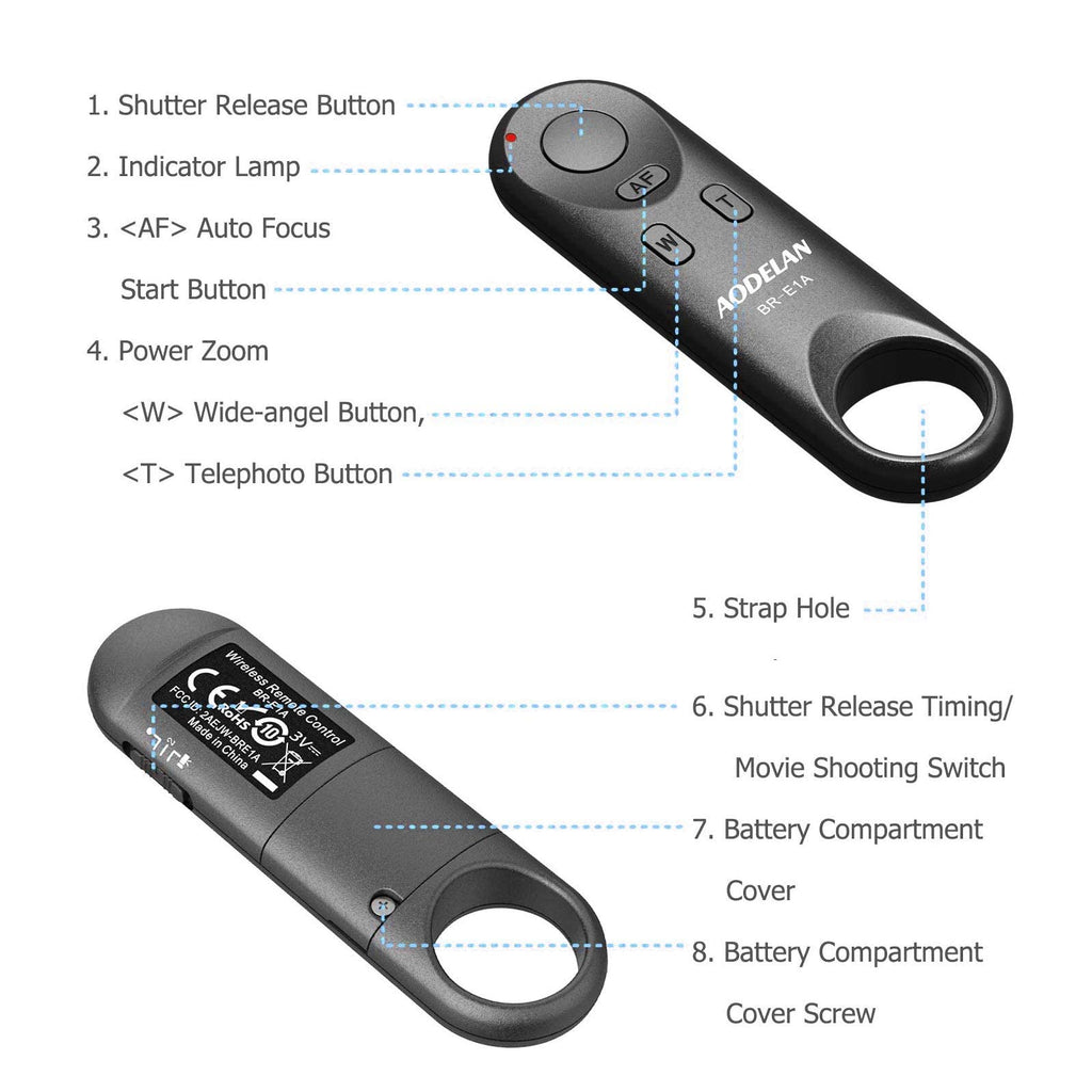 Wireless Camera Remote Shutter Release Control for Canon Replace BR-E1