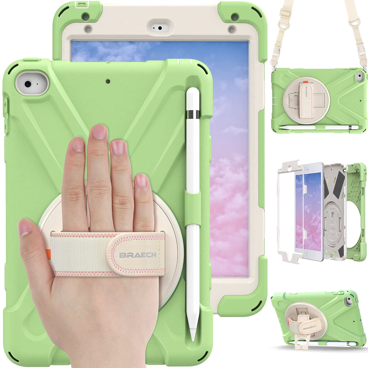 BRAECN iPad mini 5 Case, iPad mini 4 Case - Green