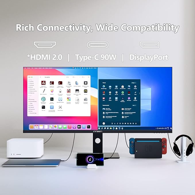 INNOCN 40C1R Ultrawide Monitor 40" WQHD 3440 x 1440p 144Hz FreeSync Premium HDR400 21:9 Computer Display 95% DCI-P3 500Nits IPS USB Type-C HDMI Tilt/Height Adjustable, Mountable