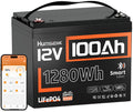 HumsiENK 12V 150Ah LiFePO4 Lithium Battery 4 Pack- BCI Group 31 with Bluetooth | Built-in 110A BMS & Low-Temp Protection | 15000+ Deep Cycles for Solar RV Marine Off-Grid