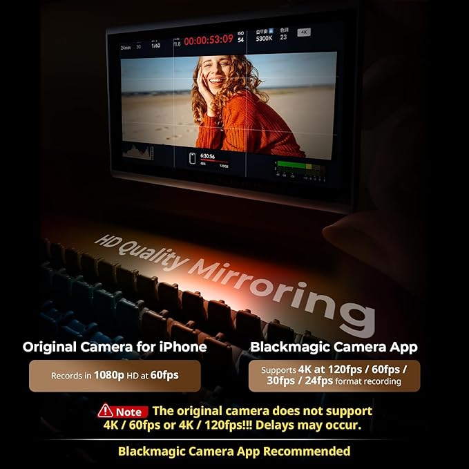 SmallRig Phone Vlog Selfie Monitor Screen for iPhone for Huawei for S24/S25, w/Magnetic Phone Holder Clip Mount & Wireless Remote, Sync Rear Camera for Selfie Vlog Live Stream Phone Filmmaking - 4851