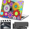 Teryeefi for MacBook Air 13 inch Case 2020 2019 2018 fits Model M1 A2337 A2179 A1932 with Retina Display with Touch ID, Plastic Hard Shell Case & Keyboard Cover, Abstract Flowers A001