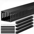 ZhiYo 2"H x 2.4"W Cable Management Raceway, 95in Under Desk Channel, Black