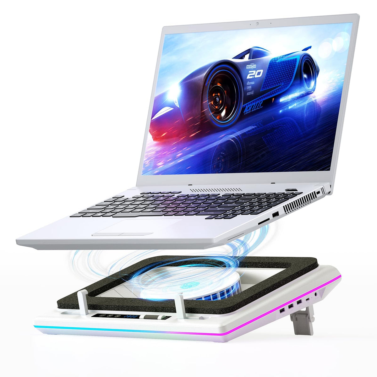 llano V12 RGB Laptop Cooling Pad, Gaming Laptop Cooler
