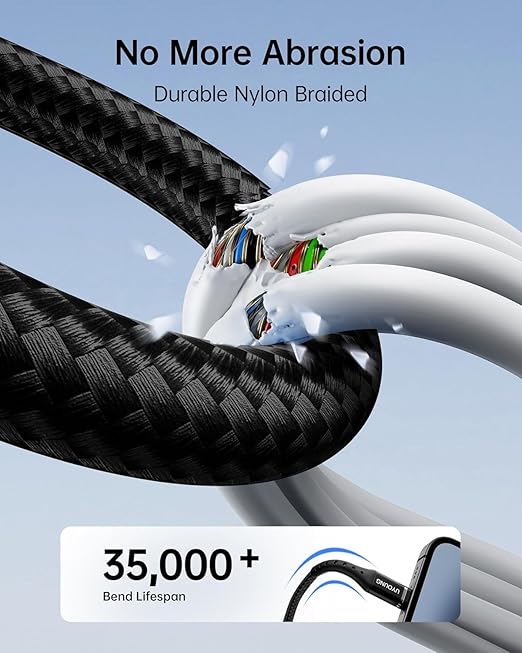 Multi Charging Cable 2Pack 6FT, 3 in 1 Charger Cable Braided Universal Phone Charging Cord with Lightning/Type C/Micro USB Ends, Multiple USB Cable for iPhone/Samsung/Google Cell Phones and More