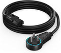 Maximm Monitor Computer Power Cord 8 Ft Flat Plug 360° Rotating PC Cable 3 Prong for, Desktop, Printer, Scanner, 16 AWG NEMA 5-15P to IEC13 - UL Certified