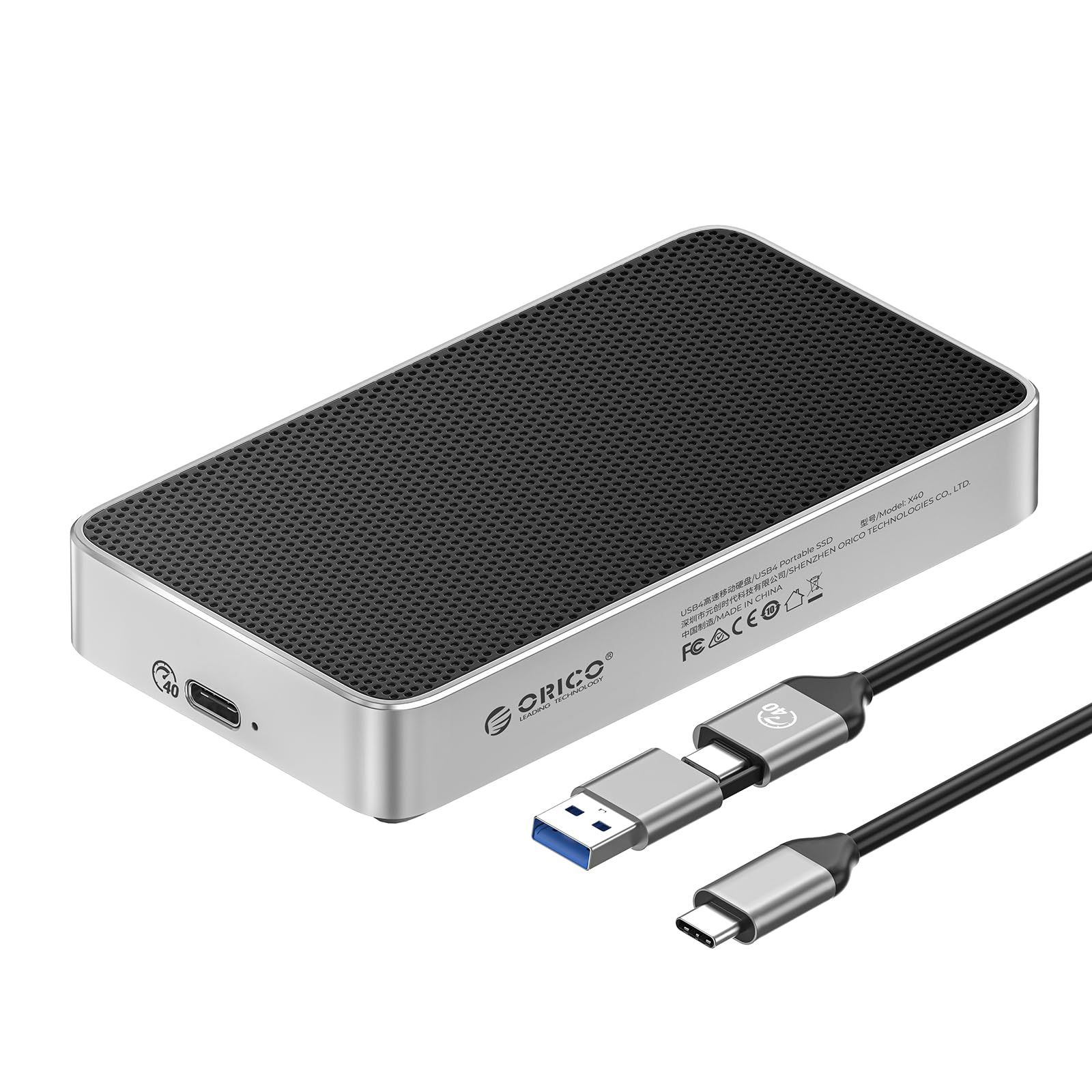 ORICO X40 2TB USB4 Portable NVMe SSD (40Gbps), up to 3800MB/s