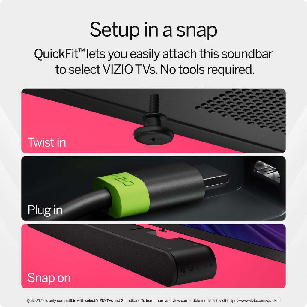 VIZIO 2.0 Soundbar w/Dolby Atmos & DTS:X, Bluetooth Speaker, QuickFit™ Compatible – SV200M-08 (New, 2024 Model)