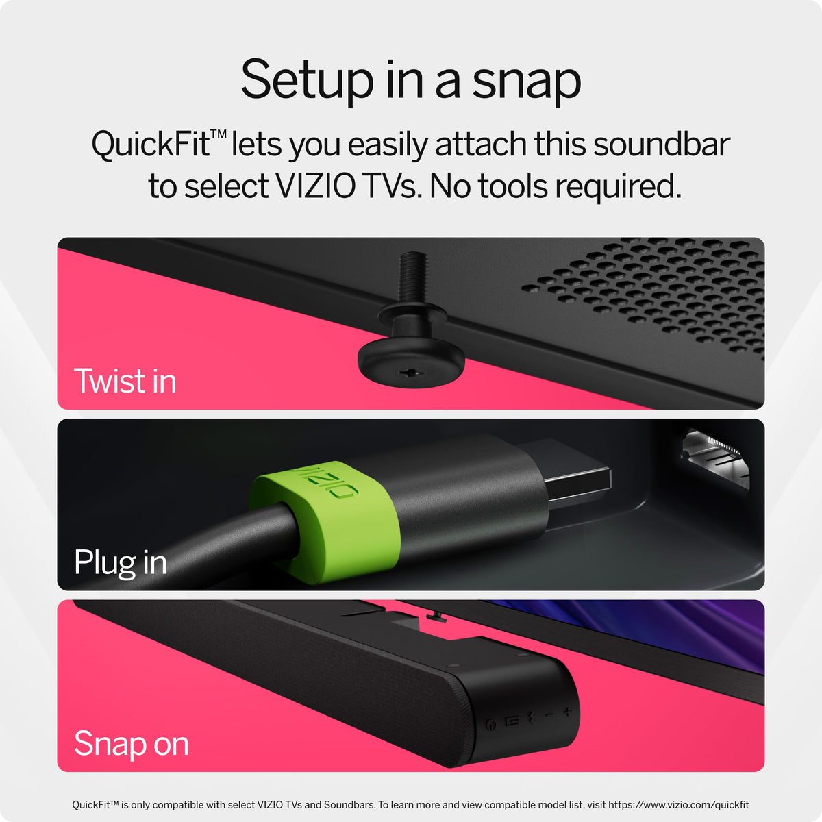 VIZIO 2.0 Soundbar w/Dolby Atmos & DTS:X, Bluetooth Speaker, QuickFit™ Compatible – SV200M-08 (New, 2024 Model)