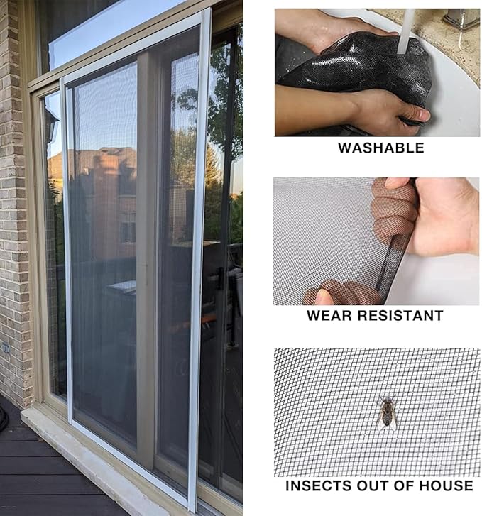 36inch*100ft Window Screens Roll, Replacement Repair Screens Mesh, Cuttable Fiberglass Screens Door Netting, DIY Screening Mesh Netting for Windows, Door, Pool, Porch,Patio -Black