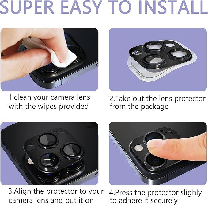 2 Pack Camera Lens Protector for iPhone 16 Pro/iPhone 16 Pro Max,[Not Easy to Breakn ] AR Tempered Glass Strong Adsorption Metal Camera Cover Screen-Silvery