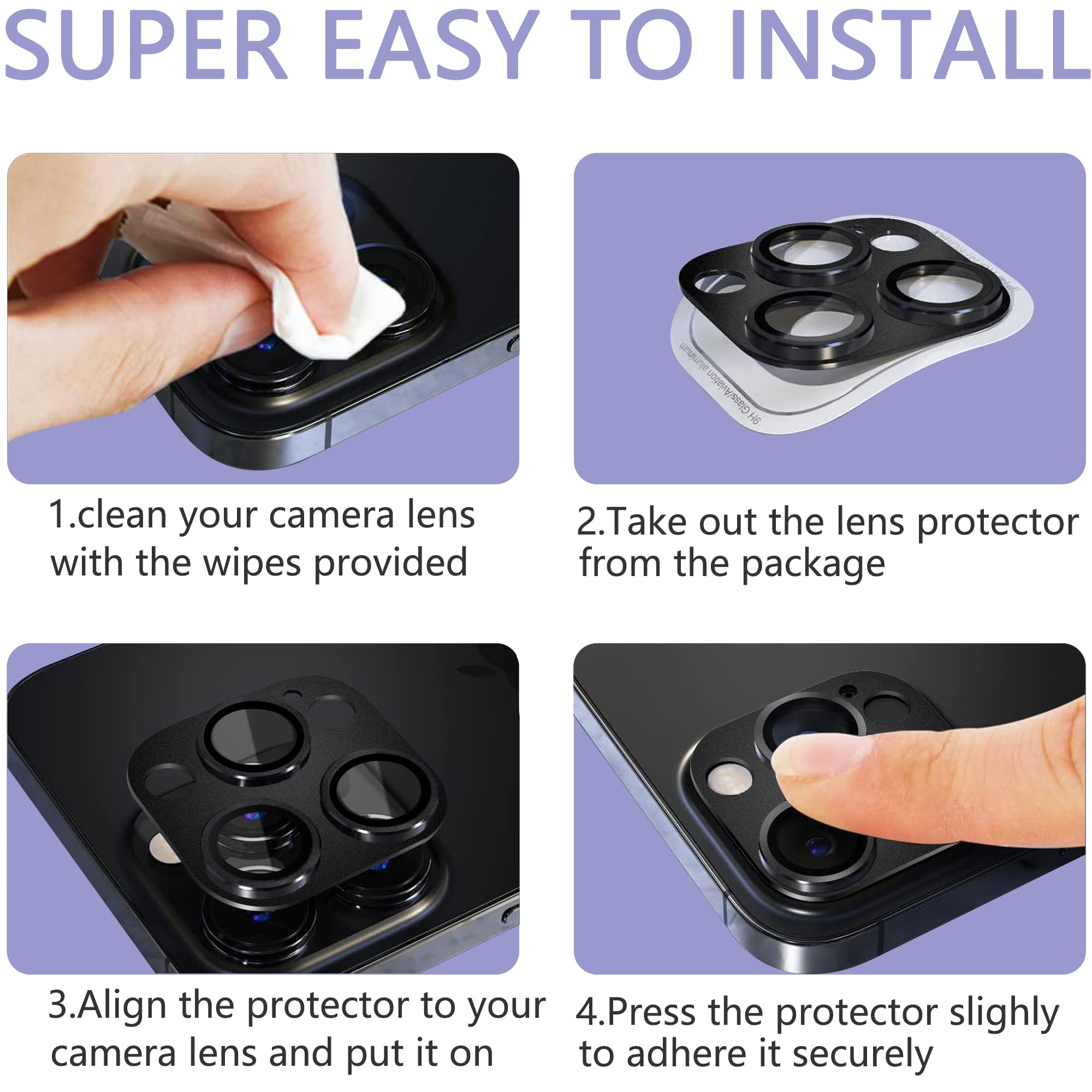 SHANG PIN JIA 2 Pack Camera Lens Protector for iPhone 15 Pro/15 Pro Max,[Not Easy to Breakn ] AR Tempered Glass Strong Adsorption Metal Camera Cover Screen-Silvery