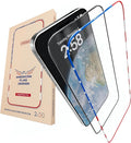 Screen Protector for iPhone 14 Pro - 2 Pack (USA Flag & Classic Black) Tempered Glass Screen Protector - Full Coverage, 9H Hardness, Anti-Fingerprint, Easy Installation