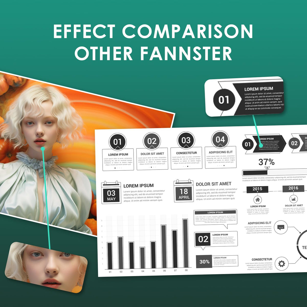 fannster Ink 61XL Compatible for HP 61 Ink Cartridge Combo Pack Work with HP Envy 4500 4502 5530 Deskjet 2540 3510 OfficeJet 4630 Printer (1 Black, 1 Tri-Color, 2-Pack)