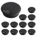 12 Desk Grommet, Desk Hole Cover, Large Capacity, Detachable and Adjustable Cable Organizer, Suitable for Organizing Home and Office Cables (Black, 2 Inches)