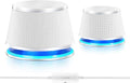 SW102 Computer Speakers, 5Wx2, Deep Bass in Small Body, Stereo 2.0 USB Powered 3.5mm Aux Multimedia Speakers, Built-in Bottom Bass Radiators, PC Laptop Desktop Speakers, White