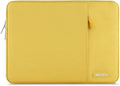 MOSISO Laptop Case 16 inch, 15-15.6 inch Laptop Sleeve Compatible with MacBook Pro 16 M4 M3 M2 M1, HP Acer Dell Lenovo ASUS Notebook, Polyester Vertical Computer Sleeve Bag with Pocket, Yellow