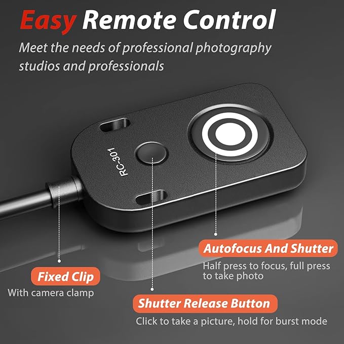 for Panasonic Cable RC301-L1 Remote Camera Small Shutter Release Remote Control 196.8 "Extended Cable Remote Wired Button GH3 GH4 GH5 GH6 S5 S5II G85 G9 GXL S1R -114(RC301-L1 GH 196.8in/5m)