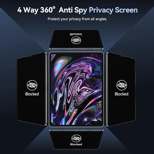 360° Magnetic Privacy Screen for iPad Air 5th 4th Generation 10.9 inch & iPad Pro 11"(2018-2022), 4 Way Privacy Removable Anti Glare Blue Light Filter Shield Film Anti Spy Protector