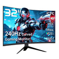 KTC 32 inch 240Hz Curved Gaming Monitor, 1500R 1080P Curved Monitor 1ms, Adaptive Sync, HDR10, 125% sRGB, HDMI 2.0 x2 & DP1.4 x1, VESA, Tilt Adjustable,Xbox PS5 Switch, Black, H32S17F