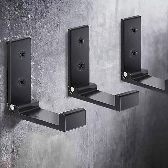 Folding Coat Hooks, Foldable Wall Hooks for Hanging Aluminum Alloy Cloth Hanger Coat Hanger Headphones Holder Headset Wall Hanger Hook- Pack of 4