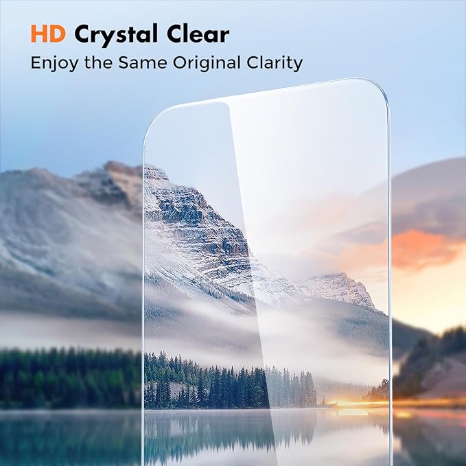 UNBREAKcable Screen Protector for iPhone 15 Pro Max [Easy Installation Frame] [9H Hardness] [Bubble Free] [99.99% Clear] Shatterproof Tempered Glass Screen Protector for Apple 6.7 inch, 2 Pack