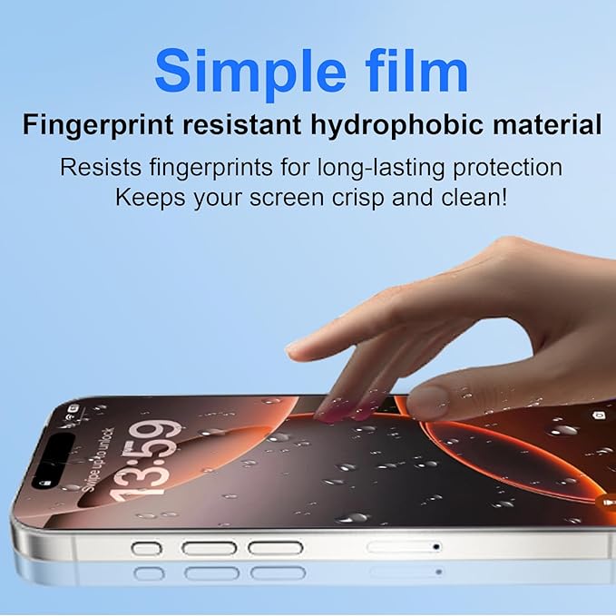 OneFish Full Edge Coverage Tempered Glass Screen Protector for IPhone 15/IPhone 14 Pro 6.1 inch, 2 Pack Edge Reinforcement, Self-Aligning Installation, Case Friendly Privacy Screen Protectors