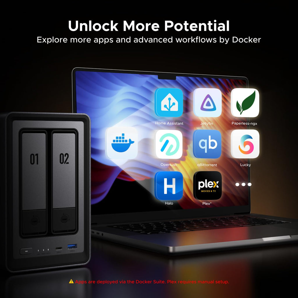 UGREEN NAS DXP2800 2-Bay for Advanced Home Users, Remote Workers & Creators