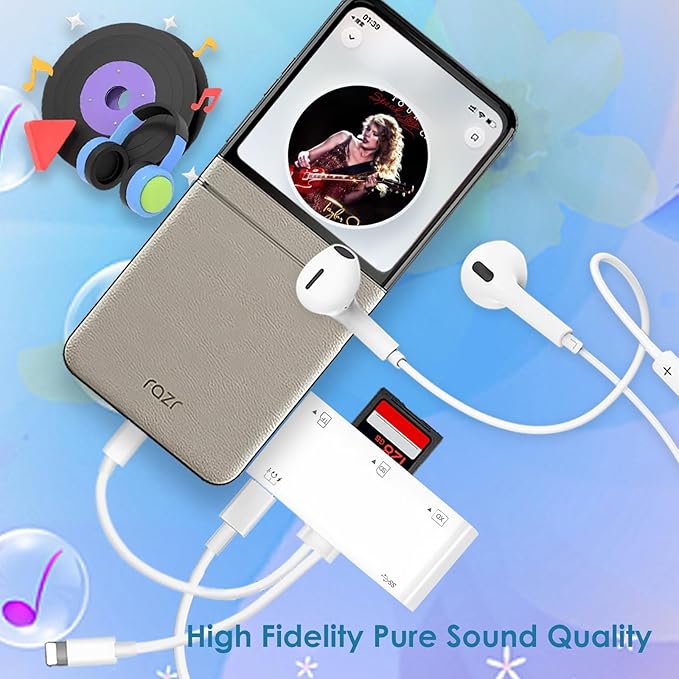 9-in-1 Memory Card Reader Universal Card Reader for iPhone/iPad, CF/SD/MicroSD/MS/XD Card Reader & USB OTG Adapter with USB/USB-C/Lightening Connector for iPhone 16/iPad Pro/Samsung Galaxy/MacBook etc