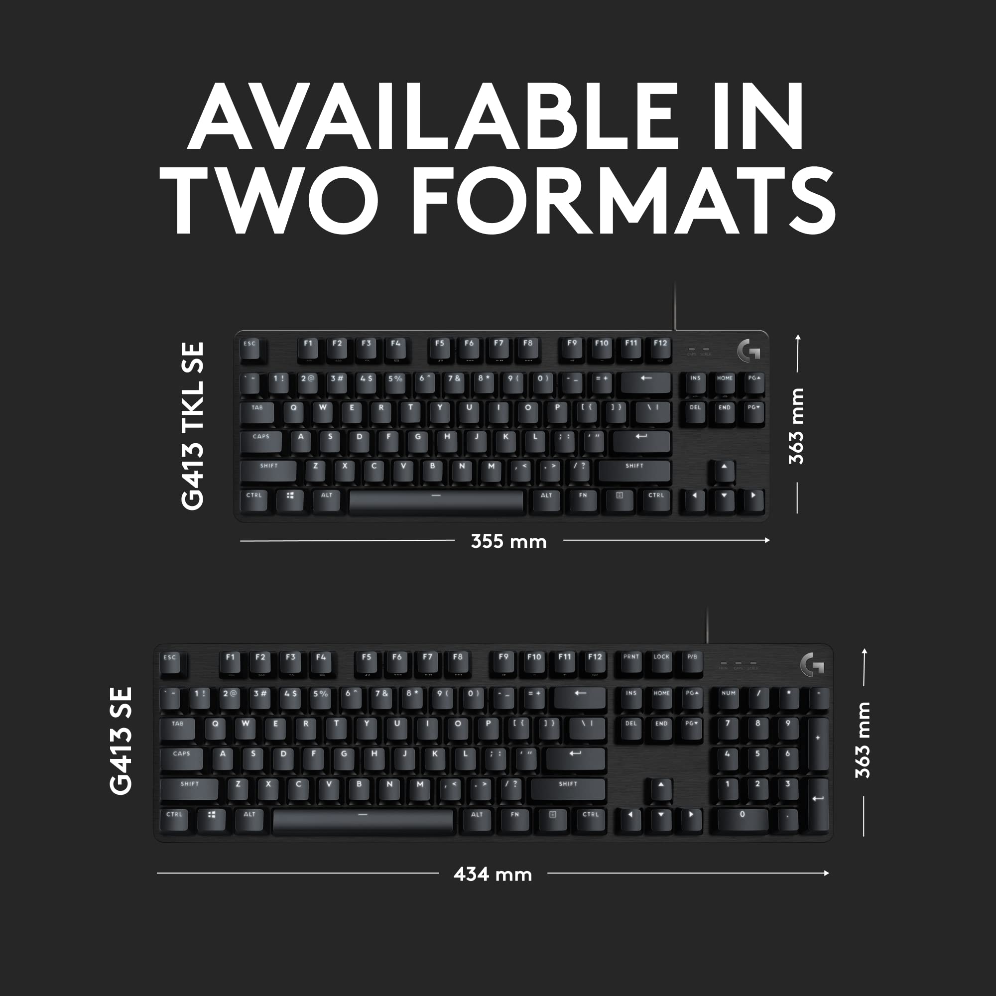 Logitech G413 SE Full-Size Mechanical Gaming Keyboard - Black