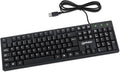 Manhattan Wired Computer Keyboard – Basic Black Keyboard - with 4.5ft USB-A Cable, 104-keys, Foldable Stands - Compatible for Windows, PC, Laptop - 3 Yr Mfg Warranty – 179324