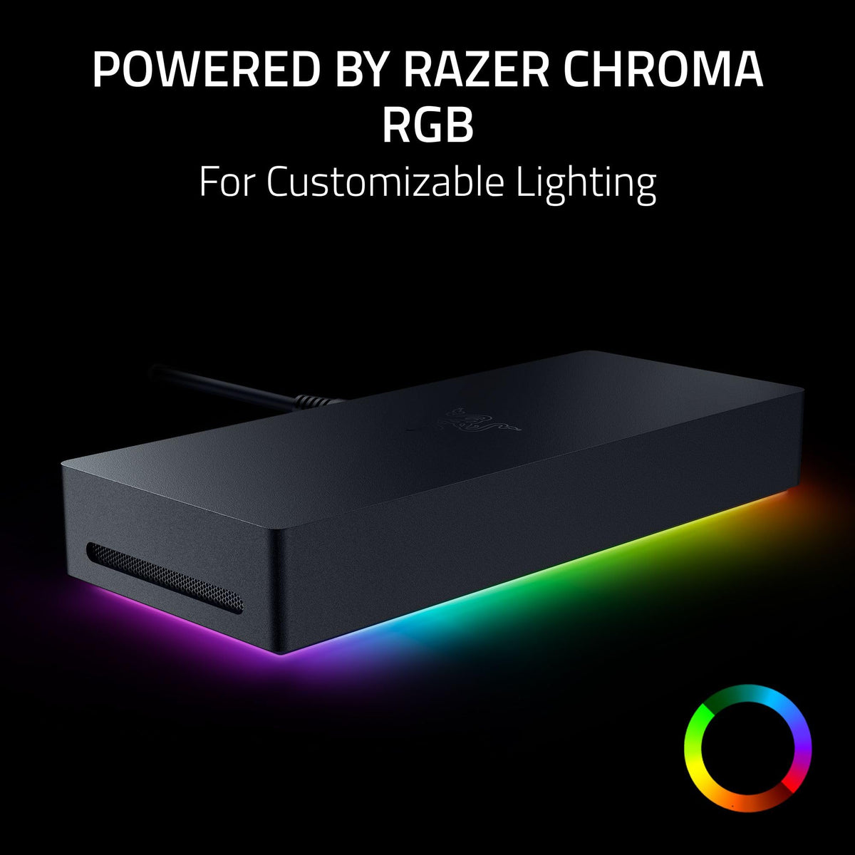 Razer Thunderbolt 5 Dock Chroma, 11 Ports + M.2 SSD Slot, Black