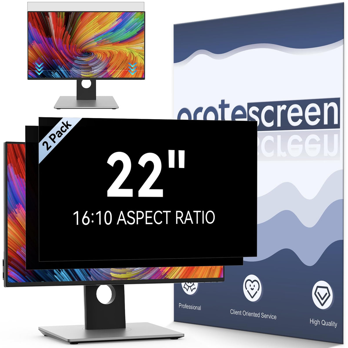 13.3 Inch Laptop Privacy Screen Compatible with Lenovo Hp Dell Acer Asus Thinkpad Envy Xps, 16:10 Aspect Removable Anti Glare Blue Light Filter Protector,13 in Computer Monitor Privacy Shield