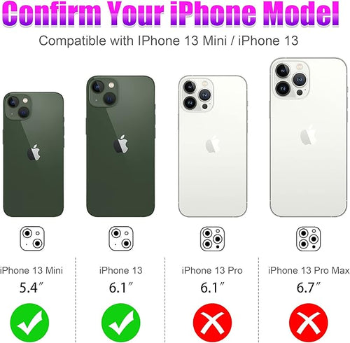 AGVEE 3+3 6 Pack for iPhone 13 & Mini Camera Lens Protector Cover