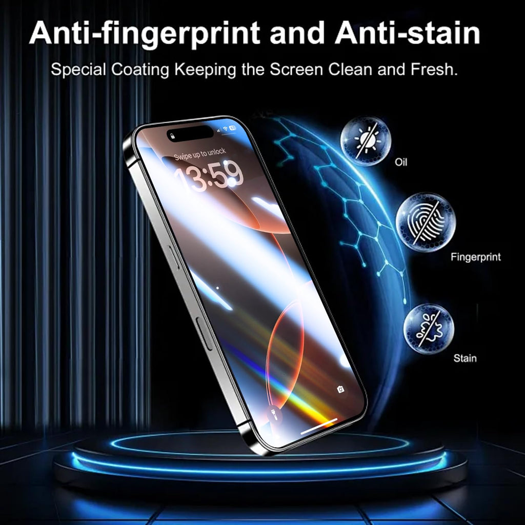 OneFish Full Edge Coverage Tempered Glass Screen Protector for IPhone 12 Pro Max 6.7 inch 2 Pack Edge Reinforcement, Self-Aligning Installation, Case Friendly Privacy Screen Protectors