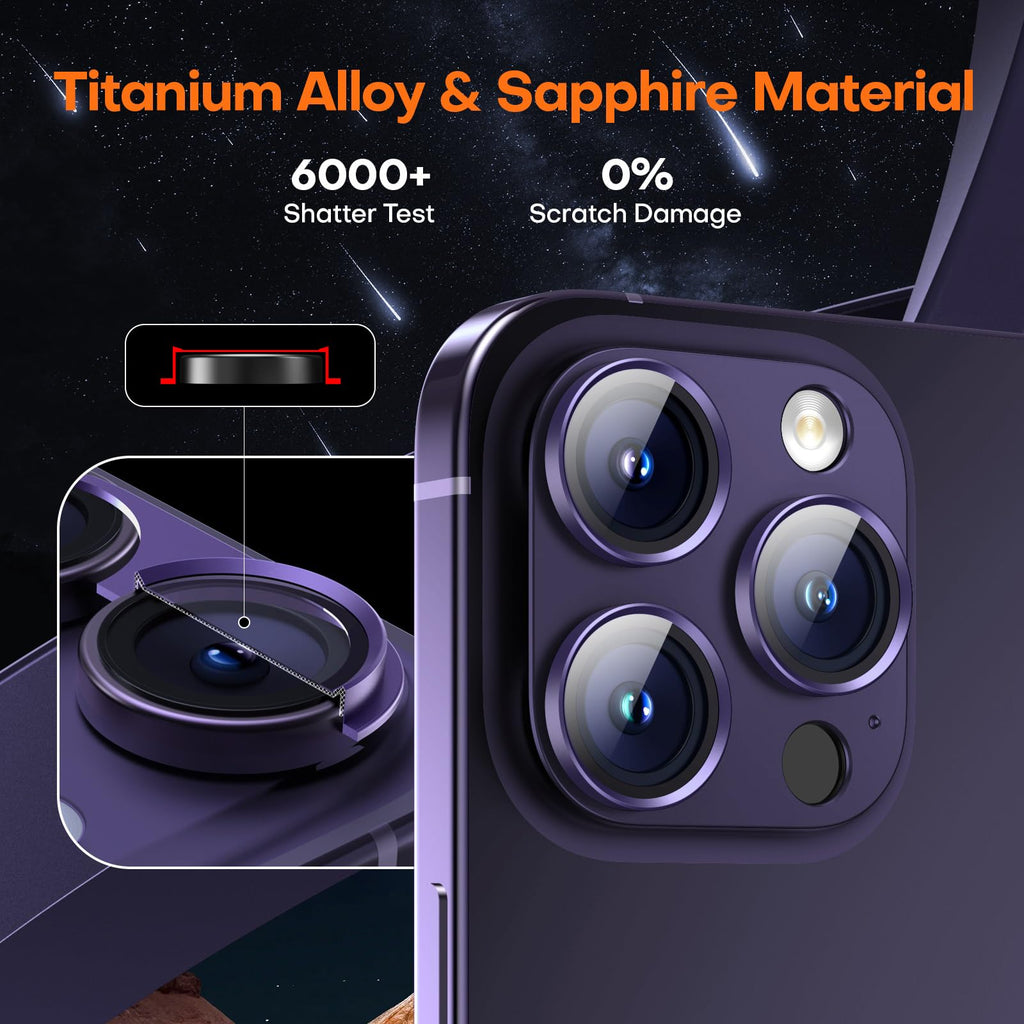 Wumigoo Camera Lens Protector for iPhone 16/15/14 Pro Max & 16/15/14 Pro