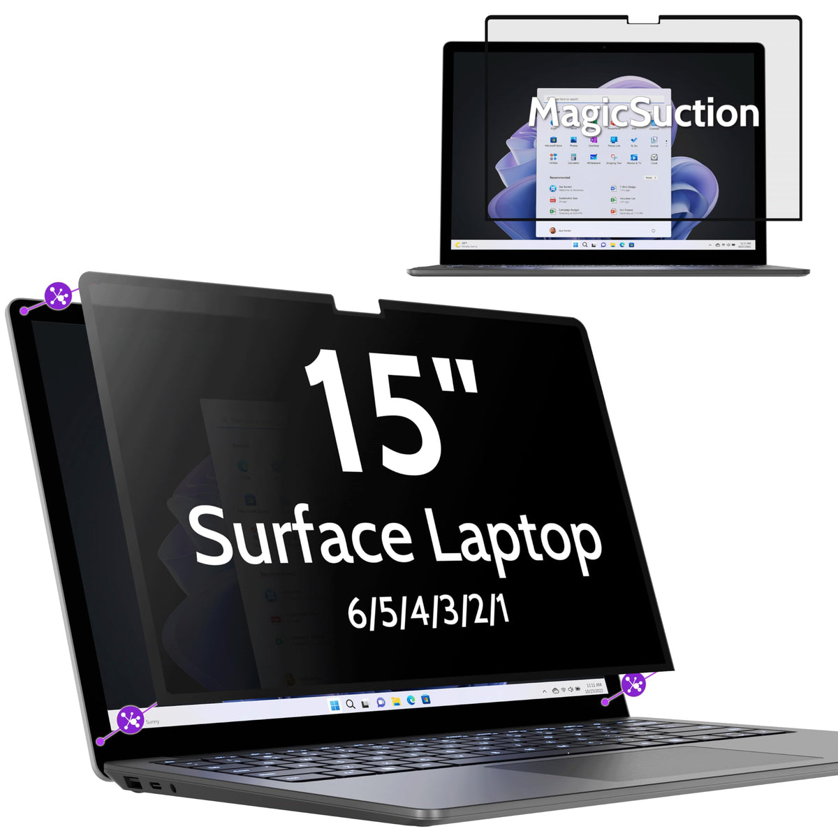 Peslv Nano‑Suction Privacy Screen for MacBook Air 15 Inch
