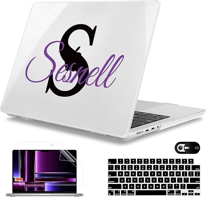 Mektron Customizable Name Case for MacBook Pro 16" M4 A3403 A3186 M3 A2991 M2 A2780 M1 A2485 (2021/2023/2024) Pro/Max with Touch ID, Hard Shell Plastic Laptop Cover