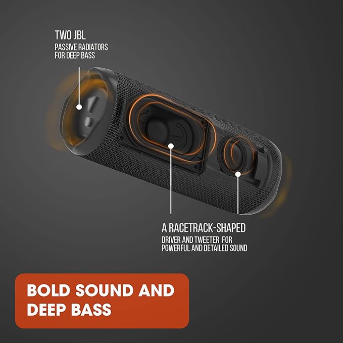 JBL Flip 6 - Portable Bluetooth Speaker, powerful sound and deep bass, IPX7 waterproof, 12 hours of playtime, JBL PartyBoost for multiple speaker pairing for home, outdoor and travel (Grey)