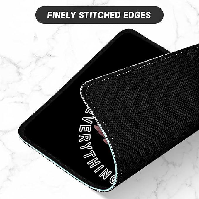 ITNRSIIET Mouse Pad with Stitched Edge Premium Textured Smooth Precise Operation Waterproof Washable Non-Slip Rubber Base Desktop Protection Mat, 10.2×8.3×0.12 inches, Funny Burning Box